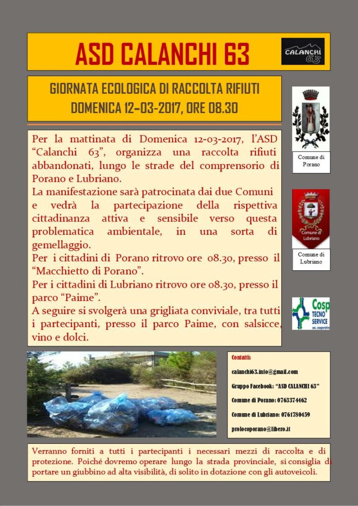 GIORNATA ECOLOGICA RACCOLTA RIFIUTI